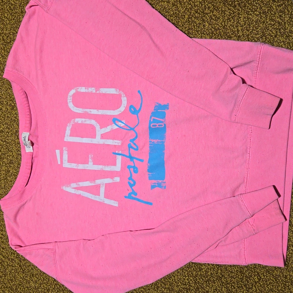 Pink aeropostale long sleeve shirt size small
